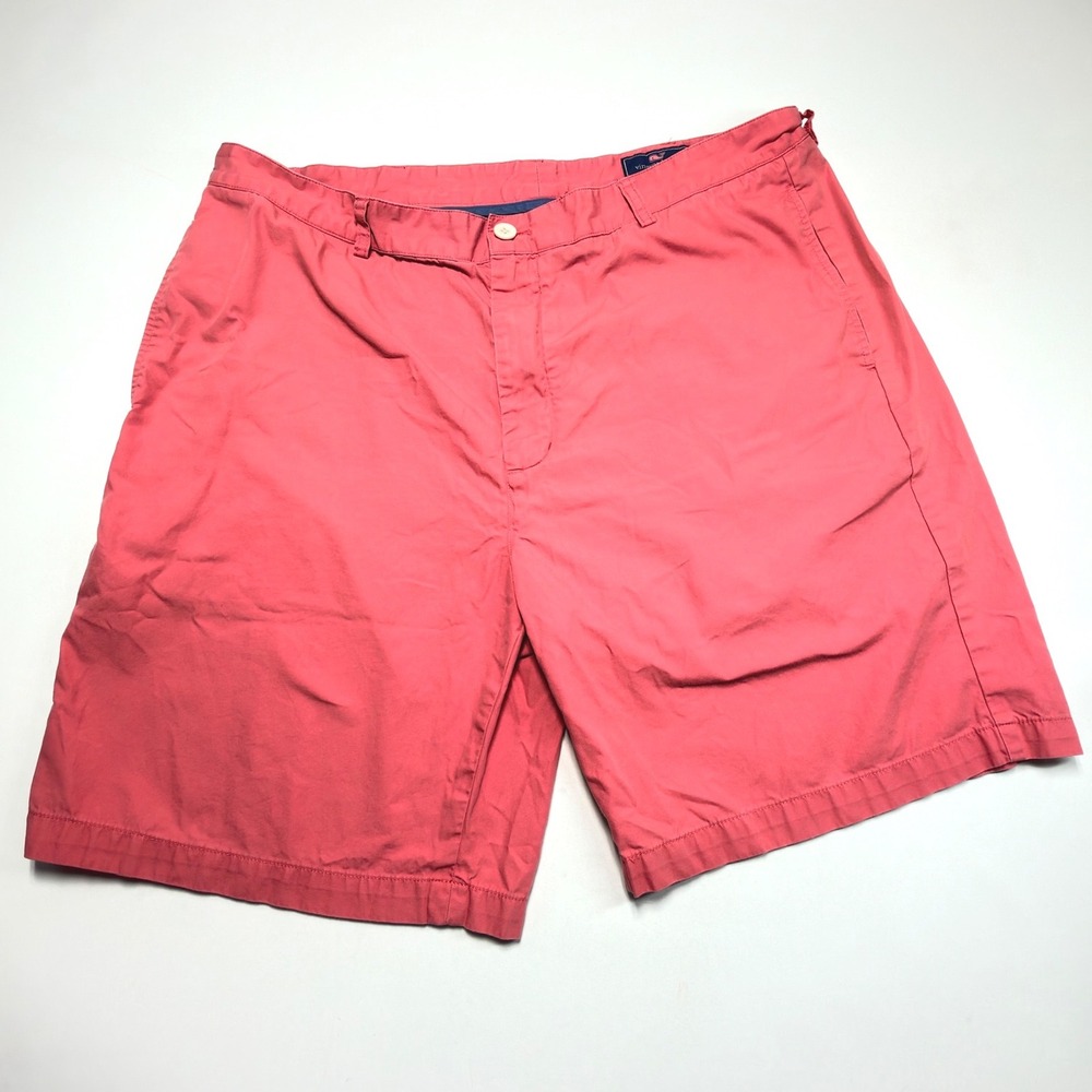 Vineyard Vines Club Shorts Mens 40‎ Pink Cotton Chino Preppy Stretch Golf